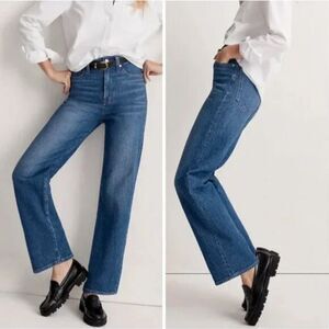 NEW Madewell The Petite Perfect Vintage Wide-Leg Jean in Leifland‎ Wash, 23P